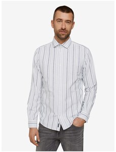 Světle šedá pánská pruhovaná košile Tom Tailor - Pánské
