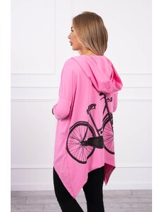 Kesi Mikina s cyklistickým potiskem světle růžová