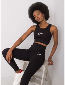 Fashionhunters Sportovní set Black Hailie FOR FITNESS