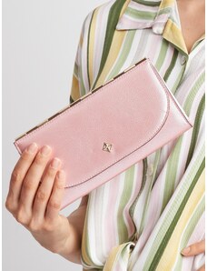 Fashionhunters Elegantní světle růžová peněženka