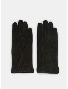 Černé semišové rukavice Pieces Nellie