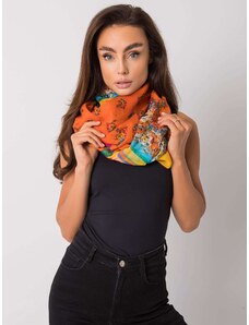 Fashionhunters Oranžový šátek s potisky