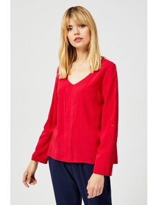 Moodo Košile s ozdobným předním dílem - červená