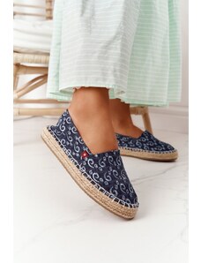 BIG STAR SHOES Espadrilles On A Braided Platform Big Star AA274628 Navy Blue