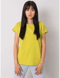 Fashionhunters Světle zelené jednobarevné tričko Nadia