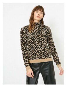 Koton Leopard vzorovaný pletený svetr
