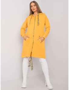 Fashionhunters Žlutá mikina na zip