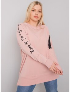Fashionhunters Prašně růžová dámská tunika oversize