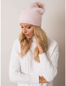 Fashionhunters RUE PARIS Špinavě růžová zimní čepice