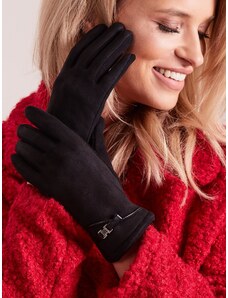 Fashionhunters Elegantní černé rukavice pro ženy