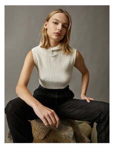 Koton žebrovaný pletený svetr bez rukávů