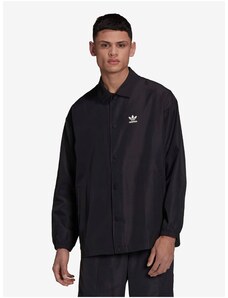 Černá pánská košilová lehká bunda adidas Originals Coach Jacket - Pánské