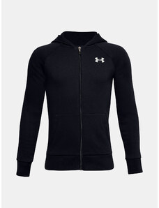 Under Armour Mikina UA RIVAL COTTON FZ HOODIE-BLK - Kluci