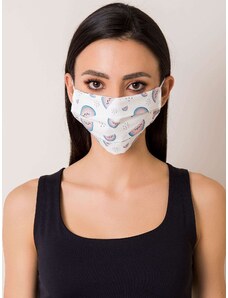 Fashionhunters Bílá opakovaně použitelná maska s potiskem