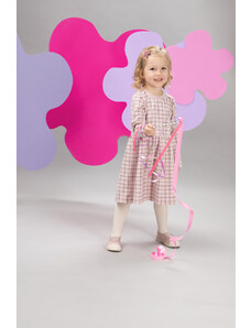 Pinokio Kids's Romantic Longsleeve Dress Pink/Print