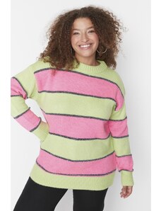 Trendyol Curve Plus Size Sweater - Green - Relaxed fit