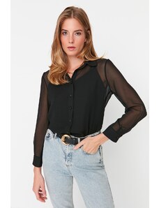 Trendyol Shirt - Schwarz - Oversize