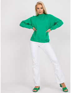 Fashionhunters Základní zelená mikina Twist