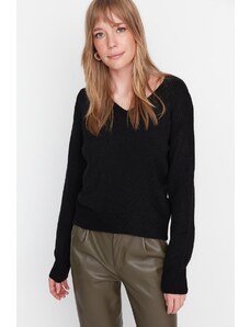 Trendyol Black V-Neck Knitwear Sweater