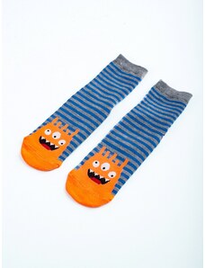 Non-slip Shelvt Striped Monster Socks For Kids