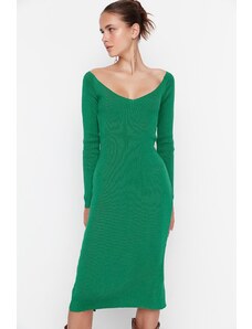 Zelené pouzdrové svetrové šaty Trendyol - Dámské