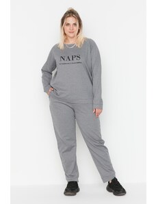 Trendyol Curve Gray Knitted Pajama Set