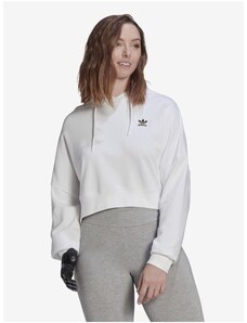 Bílá dámská cropped mikina s kapucí adidas Originals - Dámské