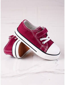 Boys' sneakers Vico material burgundy