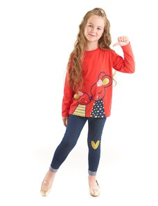 Denokids Cute Mouse Girls Kids Tunic Leggings Suit