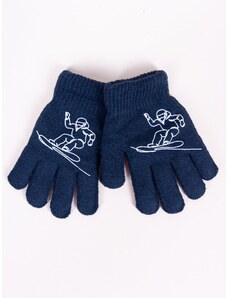 Yoclub Kids's Gloves RED-0200C-AA5A-003 Navy Blue