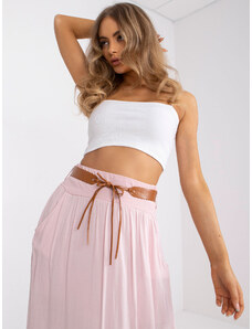 Fashionhunters Světle růžová vzdušná maxi sukně na léto OCH BELLA