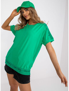 Dámské triko Fashionhunters i523_RV-BZ-7647.62Pciemny zielony