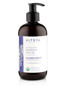 Masážní tělový olej relaxační z levandule Alteya Organics 250 ml