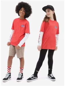 Bílo-červené dětské tričko VANS - Kluci