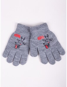 Yoclub Kids's Boys' Five-Finger Gloves RED-0012C-AA5A-010