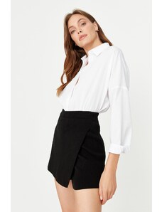 Trendyol Black Fitted Mini Shorts Knitwear Skirt