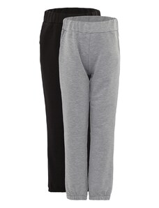 Trendyol Black-Grey 2-Pack Boy Boy Knitted Thin Sweatpants