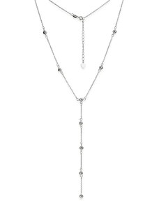 SilveAmo Stříbrný náhrdelník Dlouhý s kuličkami