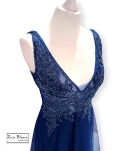Roca Blanca Dlouhé šaty PRINCESS IN PARIS Night Blue