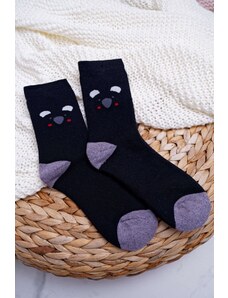 Kesi Dámské Ponožky Teplé Černé s Pandou