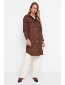 Trendyol Brown Pocket Detailed Coat