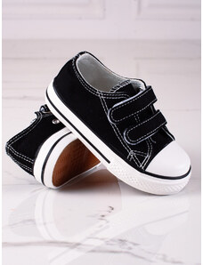 Vico children's sneakers with velcro fastening black and white