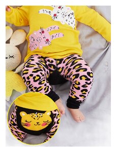 Denokids Leopard Baby Girl Pink Tights-pants