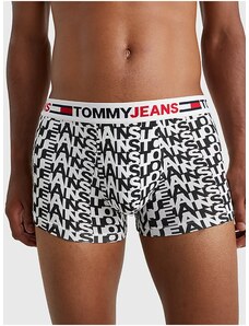 Tommy Hilfiger Černo-bílé pánské vzorované boxerky Tommy Jeans - Pánské
