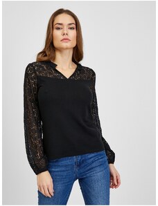 Černé dámské tričko s krajkou ORSAY - Dámské