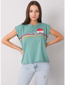 Fashionhunters Dámské bavlněné tričko s potiskem