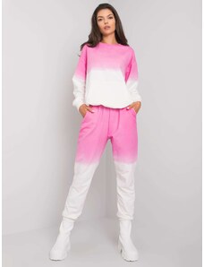 Fashionhunters Růžová dvoudílná bavlněná sada