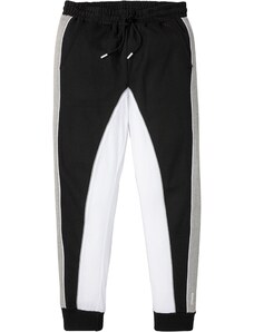 bonprix Sportovní kalhoty s potištěnou pasovkou Černá