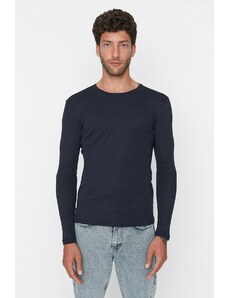 Tričko Trendyol - tmavě modré - regular fit