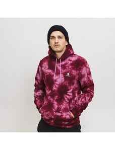 Converse go-to star dyed brushed back fleece pullover hoodie VIOLET SHOCK/DARK BEETROOT